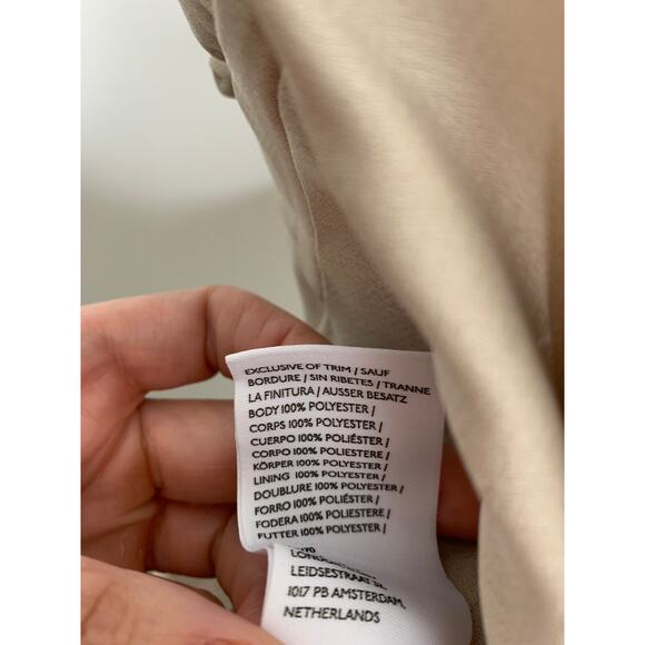 BHLDN Freya Satin Charmeuse Dress in Oyster Neutral Nude Womens US14 New - Picture 12 of 14